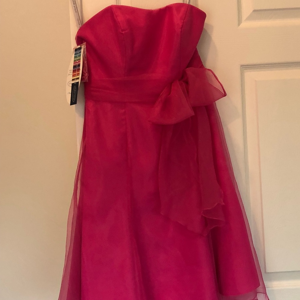 Alfred Angelo Taffeta tube top bridesmaid dress